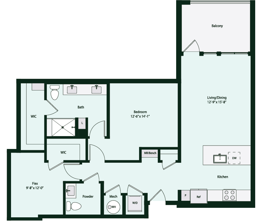 Floor plan layout diagram for A4-3